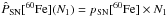Mathematical equation: \hbox{$\hat{P}_{\rm SN}[^{60}{\rm Fe}](N_1) = p_{\rm SN}[^{60}{\rm Fe}] \times N_1$}