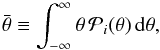 Mathematical equation: \begin{equation} \mn\param \defby \int_{-\infty}^{\infty} \param\,\postr_i(\param)\ddd\param, \end{equation}