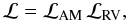 Mathematical equation: \begin{equation} \likhood = \likhood\iAM\,\likhood\iRV, \end{equation}