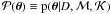 Mathematical equation: \hbox{$\postr(\vPar) \defby \pPostr{\vPar}$}