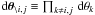Mathematical equation: \hbox{$\ddd\vPar_{\backslash i,j} \defby \prod_{k\neq i,j}\ddd\param_k$}