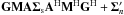 Mathematical equation: \hbox{$\mathbf{G}\mathbf{M}\mathbf{A}\mathbf{\Sigma}_{\mathrm{s}}\mathbf{A}^{\rm H}\mathbf{M}^{\rm H}\mathbf{G}^{\rm H} + \mathbf{\Sigma}'_{n}$}