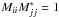 Mathematical equation: \hbox{$M_{ii} M_{jj}^* = 1$}