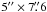 Mathematical equation: \hbox{$5\arcsec \times 7\farcs6$}