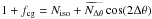 Mathematical equation: \hbox{$1+f_{\rm{cg}}=N_{\rm{iso}}+\widetilde{N_{\Delta \theta}} \cos(2\Delta\theta)$}