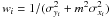 Mathematical equation: \hbox{$w_i=1/(\sigma^2_{y_i}+m^2\sigma^2_{x_i})$}