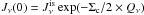 Mathematical equation: \hbox{$J_\nu(0) = J_\nu^{\rm is} \exp(-\Sigma_{\rm c}/2 \times Q_\nu)$}