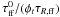 Mathematical equation: \hbox{$\tau ^0 _{\rm ff} / (\phi_t \tau_{R,\rm ff})$}