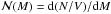 Mathematical equation: \hbox{${\cal N} (M)={\rm d}(N/V)/{\rm d}M$}