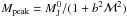 Mathematical equation: \hbox{$M_{\rm peak} = M_{\rm J}^0/(1+b^2 {\cal M}^2)$}