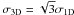 Mathematical equation: \hbox{$\sigma_{\rm 3D}=\sqrt{3}\sigma_{\rm 1D}$}