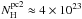 Mathematical equation: \hbox{$N^{\rm pc2}_{\rm H} \approx 4 \times 10^{23}$}