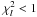 Mathematical equation: \hbox{$\chi^2_l<1$}