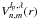 Mathematical equation: \hbox{$V_{n,m}^{l_{\rm p},\lambda}(r)$}