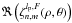 Mathematical equation: \hbox{$\Re\left(\zeta_{n,m}^{l_{\rm p},F}(\rho,\theta)\right)$}