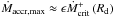 Mathematical equation: \hbox{$\Maccmax \approx \epsilon\Mcrp \left(\Rd\right)$}
