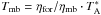 Mathematical equation: \hbox{$T_{\rm mb} = \eta_{\rm for}/\eta_{\rm mb} \cdot T_{\rm A}^*$}