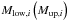 Mathematical equation: \hbox{${M_{{\text{low}},i}}\left( {{M_{{\text{up}},i}}} \right)$}