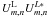Mathematical equation: \hbox{$U^{\rm L}_{m,n}U^{L*}_{m,n}$}