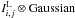 Mathematical equation: \hbox{$I^{\rm L}_{i,j} \otimes \rm Gaussian$}