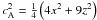 Mathematical equation: \hbox{$c_{\rm A}^2= \frac{1}{4}\left(4x^{2}+9z^{2}\right)$}
