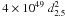 Mathematical equation: \hbox{$4 \times 10^{49}~d^2_{2.5}$}