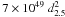 Mathematical equation: \hbox{$7 \times 10^{49}~d^2_{2.5}$}