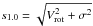 \hbox{$s_{\rm 1.0}= \sqrt{V_{\rm rot}^{2} + {\sigma}^2}$}