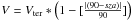 \hbox{$V=V_{\rm ter}*\left(1-[\frac{|(90-sza)|}{90}]\right)$}
