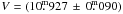 Mathematical equation: \hbox{$V=(10\fm927\,\pm\,0\fm090)$}