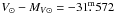 Mathematical equation: \hbox{$V_\odot - M_{V\odot} = -31\fm572$}