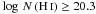 \hbox{$\log\,N\left(\rm{\ion{H}{i}}\right)\geq 20.3$}