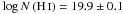 \hbox{$\log N \left(\rm{\ion{H}{i}}\right)=19.9\pm0.1$}