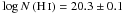 \hbox{$\log N\left(\rm{\ion{H}{i}}\right)=20.3\pm0.1$}
