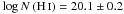 \hbox{$\log N\left(\rm{\ion{H}{i}}\right)=20.1\pm0.2$}
