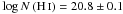 \hbox{$\log N\left(\rm{\ion{H}{i}}\right)=20.8\pm0.1$}