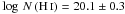 \hbox{$\log\,N\left(\rm{\ion{H}{i}}\right)=20.1\pm0.3$}