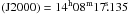 \hbox{$\rm{(J2000)}=-03^\circ46'35\farcs35$}
