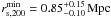 \hbox{$r_{\mathrm{s},200}^{\mathrm{min}} = 0.85_{-0.10}^{+0.15}\,\mbox{Mpc}$}