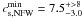\hbox{$c_{\mathrm{s,NFW}}^{\mathrm{min}} = 7.5_{-3.0}^{+>8}$}