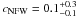 \hbox{$c_{\mathrm{NFW}} = 0.1_{-0.1}^{+0.3}$}