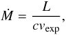 \appendix \setcounter{section}{1} \begin{equation} \dot M = \frac{L}{cv_{\rm exp}}, \label{eq:wind:vas_mdot1} \end{equation}