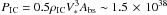 \hbox{$P_{\rm IC}=0.5\rho_{\rm IC}V_*^3A_{\rm bs}\sim 1.5\,\times\, 10^{38}$}