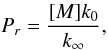 \appendix \setcounter{section}{3} \begin{equation} P_r=\frac{[M]k_0}{k_\infty}, \end{equation}