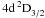 \hbox{${\rm 4d}\,^2{\rm D}^{{\rm }}_{\rm 3/2}$}