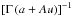 \hbox{$\left[\Gamma\left(a+Au\right)\right]^{-1}$}