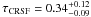 \hbox{$\tau_\mathrm{CRSF}=0.34^{+0.12}_{-0.09}$}