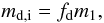 \appendix \setcounter{section}{3} \begin{equation} \label{eq:mdi} m_{\rm d,i}=f_{\rm d}m_1, \end{equation}