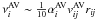 \hbox{$\nu^{\rm AV}_i \sim \frac{1}{10} {\alpha^{\rm AV}_{i} v^{\rm AV}_{\textit{ij}} r_{\textit{ij}}}$}