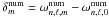 \hbox{$\delta_m^\mathrm{num}=\omega^\mathrm{num}_{n, \ell, m}-\omega^\mathrm{num}_{n, \ell, 0}$}
